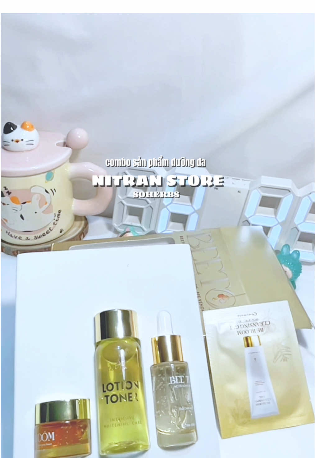 Sản phẩm hỗ trợ dưỡng da chiết xuất tự nhiên #nitran #soherbs #comboduongda #skincare #routine 