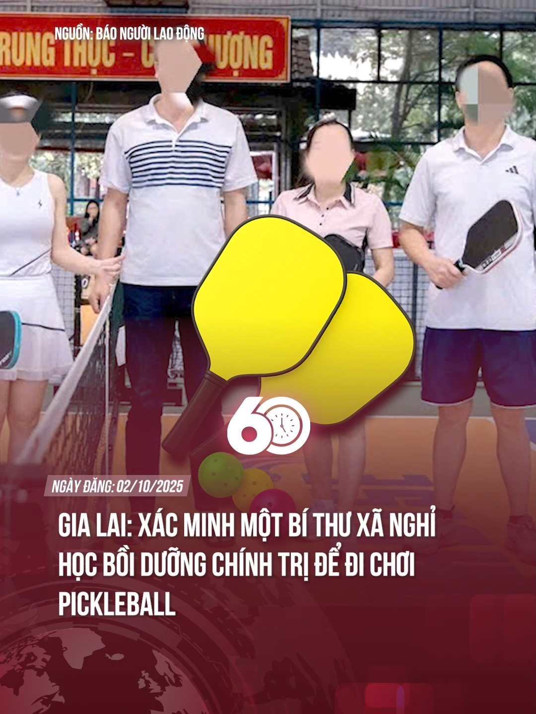 GIA LAI: Xác minh một Bí thư xã nghỉ học bồi dưỡng chính trị để đi chơi Pickleball #60giay #theanh28 #theanh28news