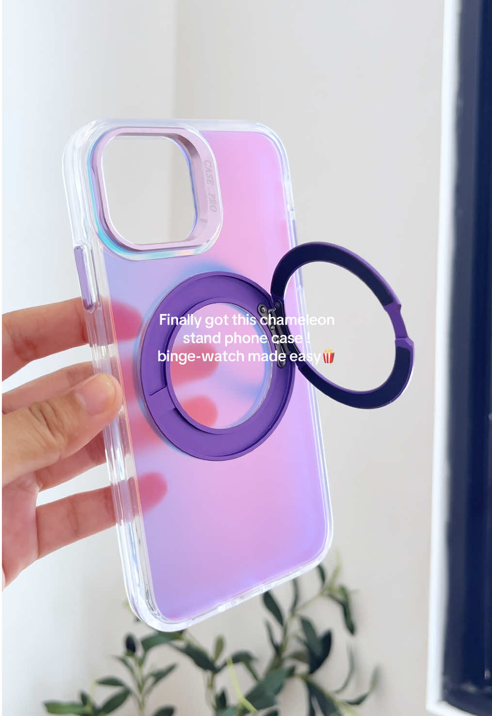 Finally got this Chameleon Stand Phone Case ! binge-watch made easy 😍🍿#iphonephonecase #phonecasewithbracket #caseforiphone 