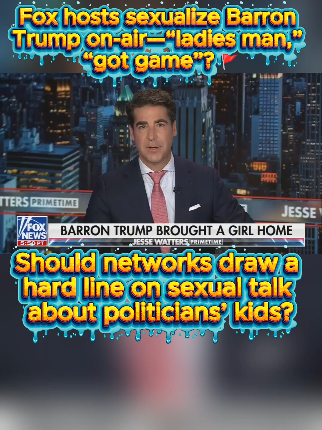 Fox hosts sexualize Barron Trump on-air—“ladies man,” “got game”? 🚩 #Shorts
