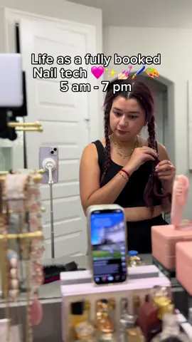 Long days will be norm with the holidays coming up ✨ nail tech routine | day in the life nails | houston nail tech | gel nails | nail art inspo #nailtok #dayinthelife #gelxnails #houstonnailtech #nailtechsoftiktok 