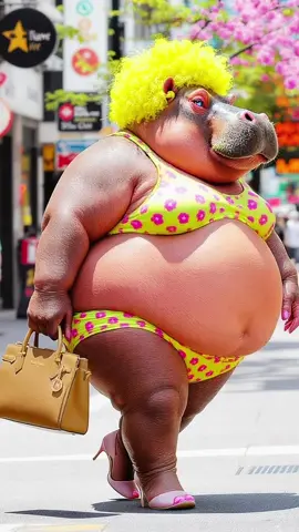 Trying to find a new bae at the mall who can spoil me 😝🤣 Stay tune & follow for more funny & cute ai animal videos! #hippo #cuteanimals #shoppingfun #boyfriends #viral 