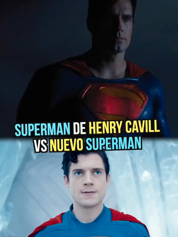 Las fuertes comparaciones de Henry Cavill con el nuevo superman#superman #dc #henrycavill #jamesgunn #supermanmovie #zacksnyder #davidcorenswet