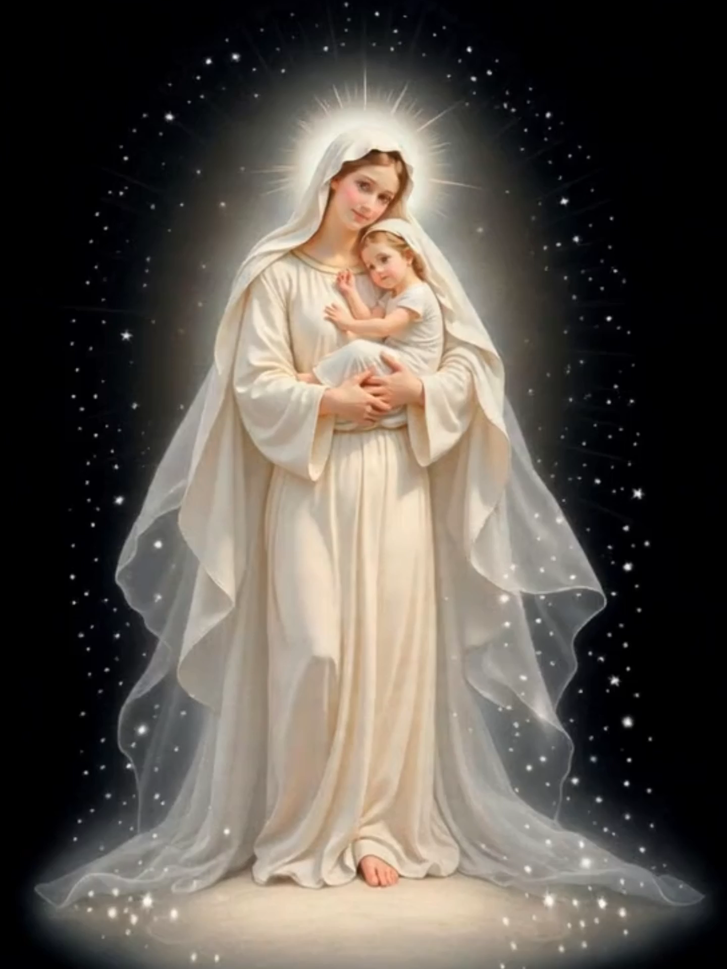 The Timeless Grace of the Virgin Mary. #MotherofJesus #CatholicFaith #Christianity #DivineGrace #HolyMother