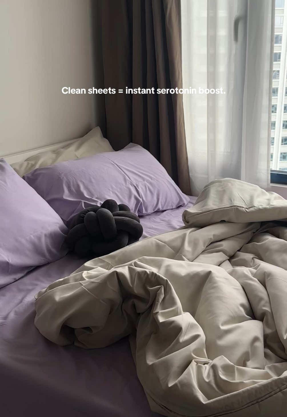 Tell me why new sheets make me sleep like a baby. 🙂‍↕️  #SoftSewnPH #bedsheet #freshsheets #bed #sleep 