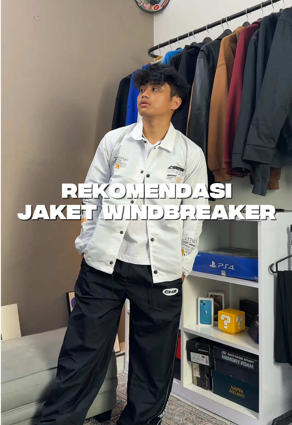 dah lama ga punya modelan windbreaker ternyata masih oke juga look nya👌 #jaketparasut #outfitideas #jaketwindbreaker 
