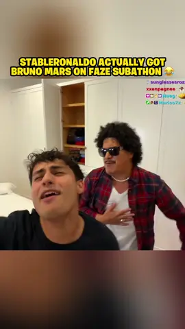 I got Bruno Mars on FaZe Subathon 😂 (Twitch - StableRonaldo) #fyp #stableronaldo 
