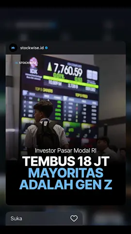 Gen Z di Prediksi akan Menjadi Generasi Paling Kaya di tahun 2035, Investor Saham di Pasar Modal Tembus 18 Juta dan 80% adalah Generasi Z, Bersama Pak Purbaya Kita Kaya bersama 🔥 @Stockwise  #stockwise #genz #purbaya #belajarsaham #kayaraya 