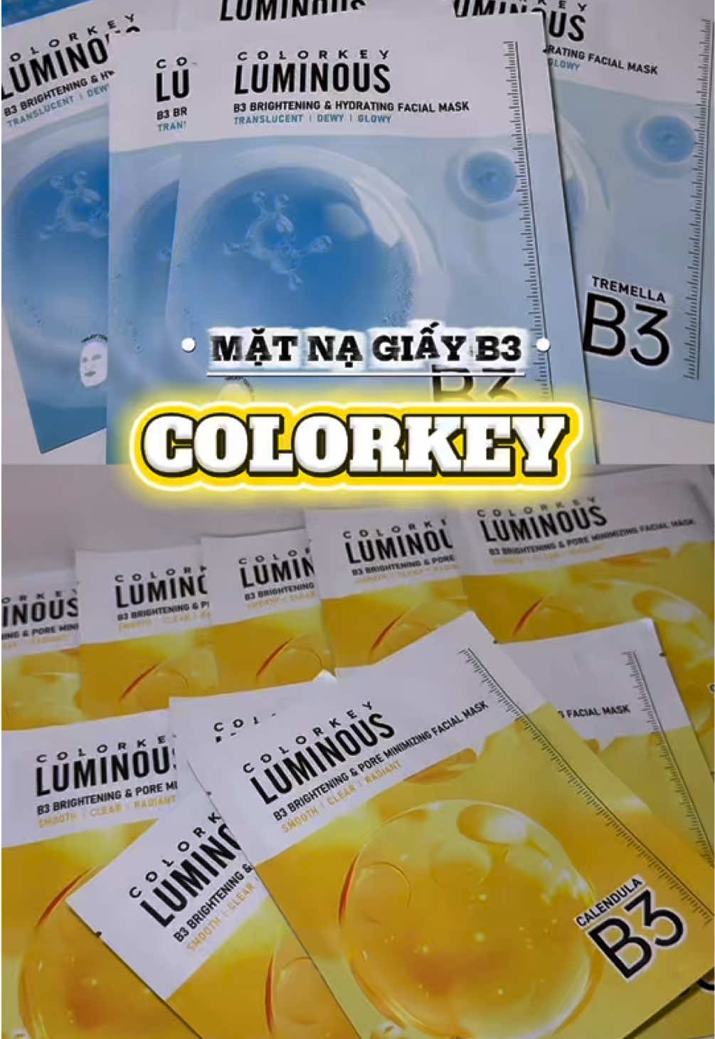Mặt nạ giấy B3 Colorkey  #colorkeyvn #colorkeyluminous #matnab3 #matna 