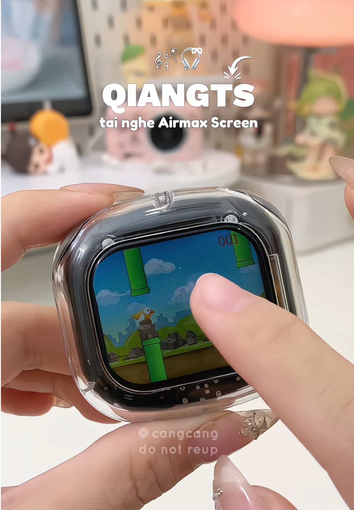Tai nghe hạt dẻ 🌰 mà xinh với đa năng phết luôn  #tainghebluetooth #airmax #tainghekhongday #airpods #cangcang 