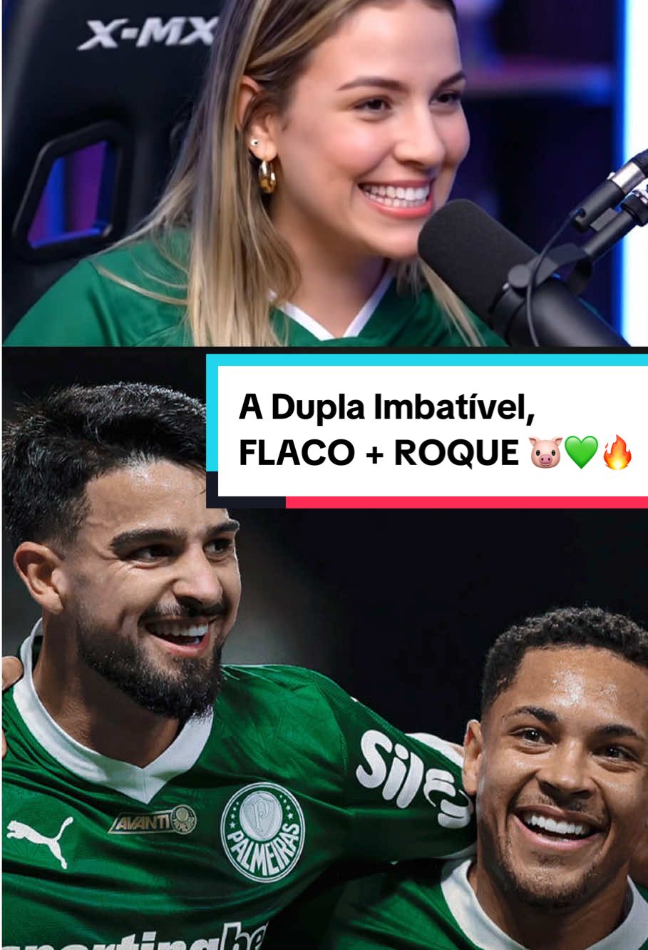 FLACO + ROQUE TÃO  VOANDO!💚🐷#palmeiras #futebol #futebolbrasileiro #vitorroque #brasileirao #flaco 