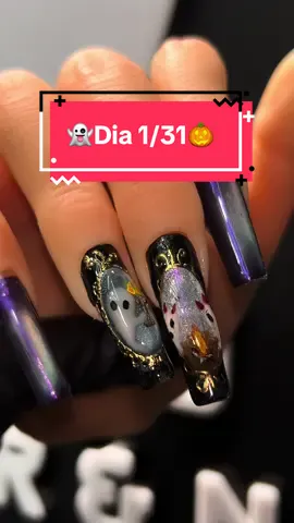 Reto Halloween 🎃 1/31 #uñas #uñashalloween #suburbio_guayaquil #nailsart #fyp 