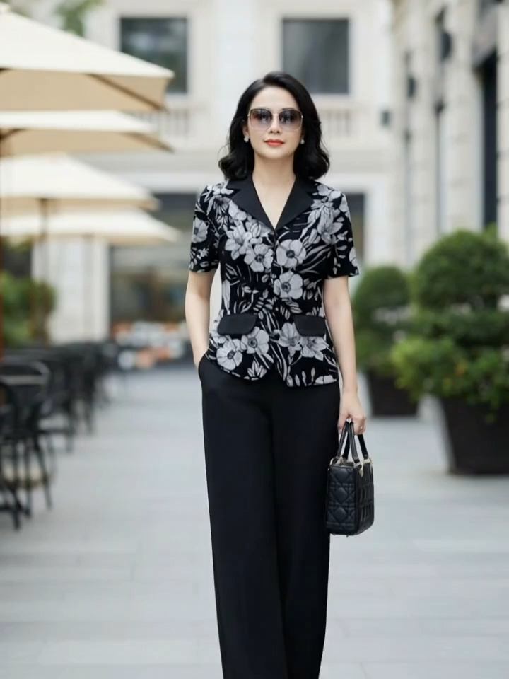 set bộ vest họa tiết nổi bật sang trọng  #xuhuongtiktok #thoitrangtrungnien #thoitrangnucaocap #setbotrungnien #setbonu #dobonu #dobodep #quatangme