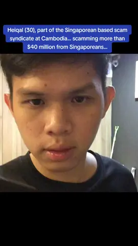 Really cannot laugh at others... so we have a Singaporean headed syndicate operating in Cambodia to scam Singaporeans... of more than $40 million...