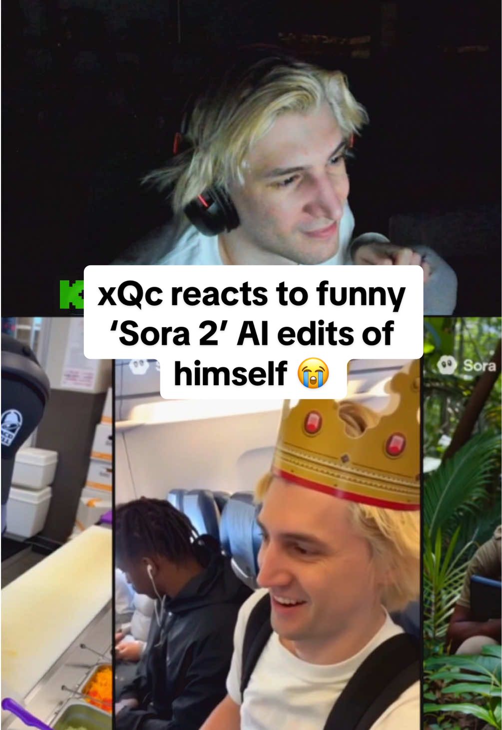 xQc is slowly replacing himself 😭 #xqc #sora #ai #funny #fyp 