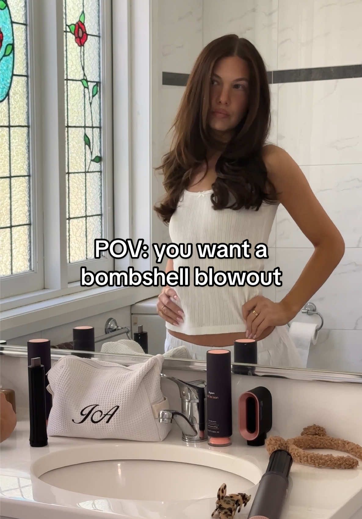 #AD The perfect bouncy blowout everytime with the @Dyson ANZ co-anda 2x and chitosan pre and post styling products #blowout #hair #dysonairwrap 