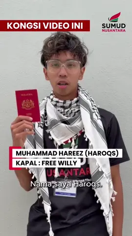 🚨SOS MESEJ DELEGASI KAPAL FREE WILLY🚨 Sebarkan video ini seluasnya! Kerana jika kalian menonton video ini, bermakna delegasi Malaysia di Kapal Free Willy iaitu : ﻿﻿﻿1. Hareez Adzrami (Haroqs) 2.Haikal Luqman 3.Dr Taufiq sudah ditahan secara tidak sah oleh rejim Israel di perairan antarabangsa. حسبنا الله ونعم الوكيل  No More Silence. No More Siege. #NusantaraForGaza #BreakTheSiege #SumudNusantara