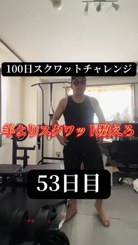 100日スクワットチャレンジ53日目#100日チャレンジ #筋トレパパ #スクワット #ダイエット記録 #筋トレ男子 