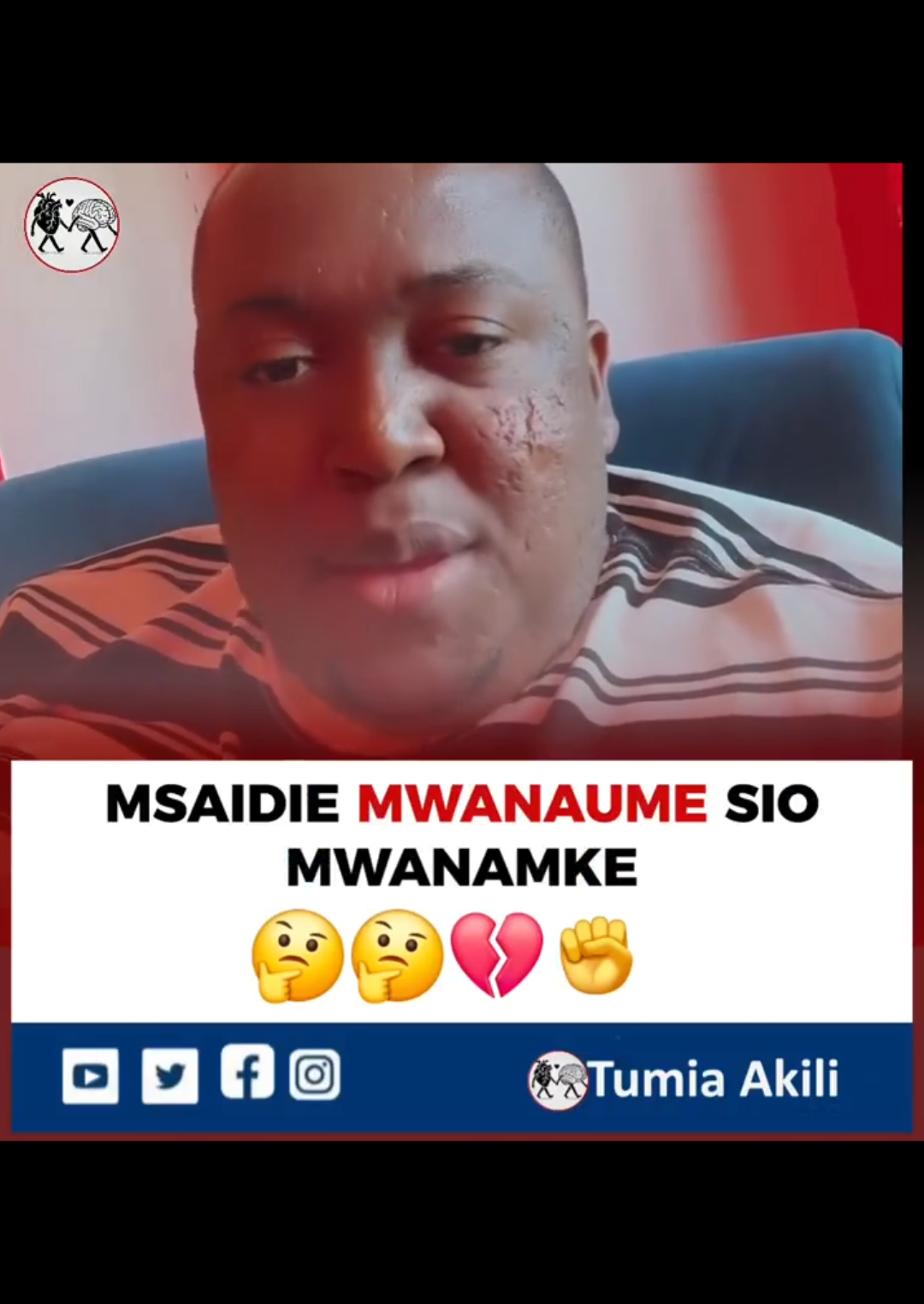 Ukimsaidia mwanaume utakuwa umefanya zaidi ya msaada ✊✊✊ 1. #ElimikaWikiendi 2. #FahamuZaidi 3. #TumiaAkili 4. #SwahiliInspiration 5. #Tanzania