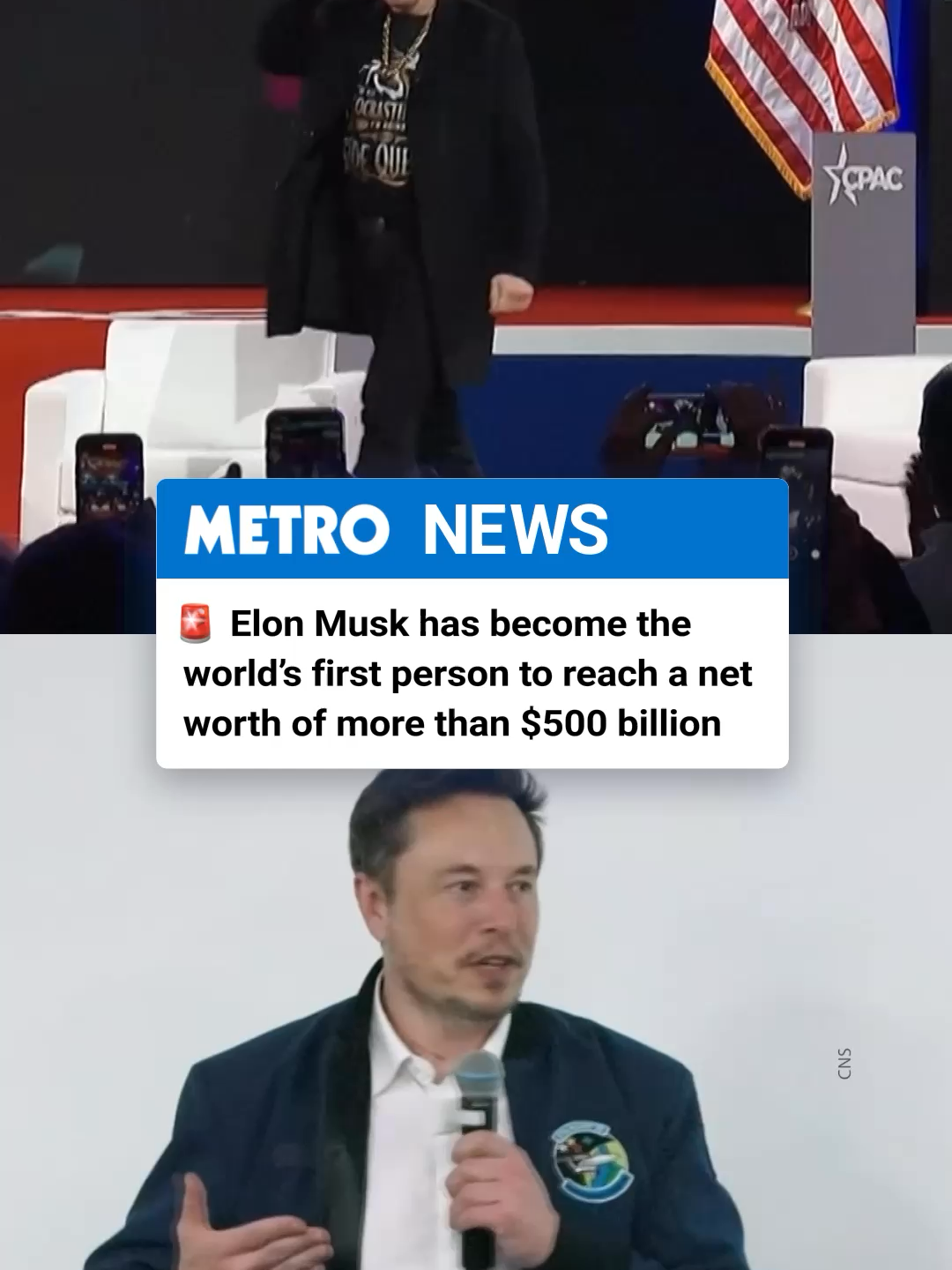 The Tesla boss and X owner saw the value of his businesses rise to £370.9 billion. This further cements his status as the world’s richest person, with most of his wealth tied closely to his 12% stake in Tesla. The value of the car company shares has risen by more than 20% over the last year. #elonmusk #money #us #usnews #billion