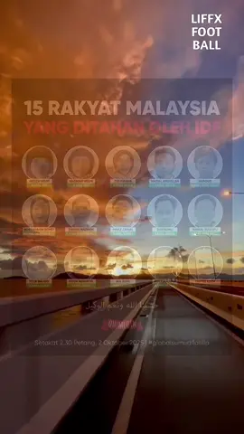 Seramai 15 rakyat Malaysia setakat ini telah ditahan secara tidak sah oleh IDF di perairan antarabangsa dalam misi Global Sumud Flotilla (GSF). Sama-sama kita doakan keselamatan mereka 🤲🏻 #globalsumudflotilla #malaysia #palestine #liffxfootball #fyp 