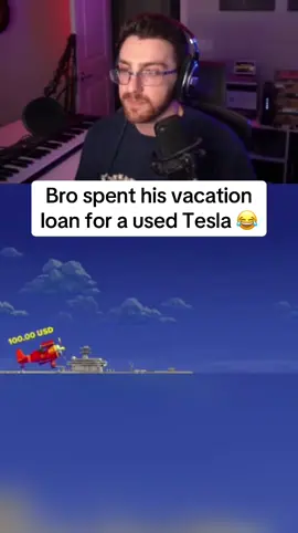 Bro spent his vacation loan for a used Tesla 😂 #fyp #streamer #streaming 