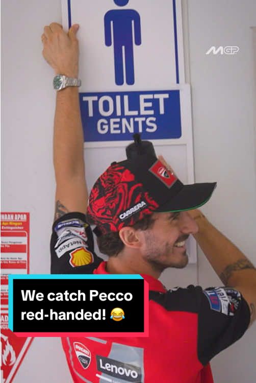 BUSTED! 😈👀 #IndonesianGP🇮🇩 #MotoGP #PeccoBagnaia 