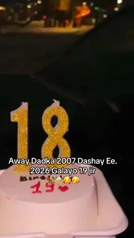 Away Dadka 2007 Dashay Ee. 2026 Galayo 19 jir 💐🧁🥰🥳#somalitiktok 