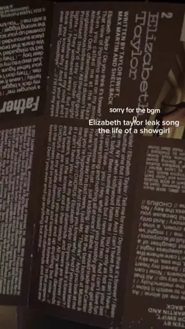 ELIZABETH TAYLOR LEAK the life of a showgirl Leak Taylor swift  #leak #tloasleak #thelifeofashowgirlleak #taylorswift #elizabethtaylor 