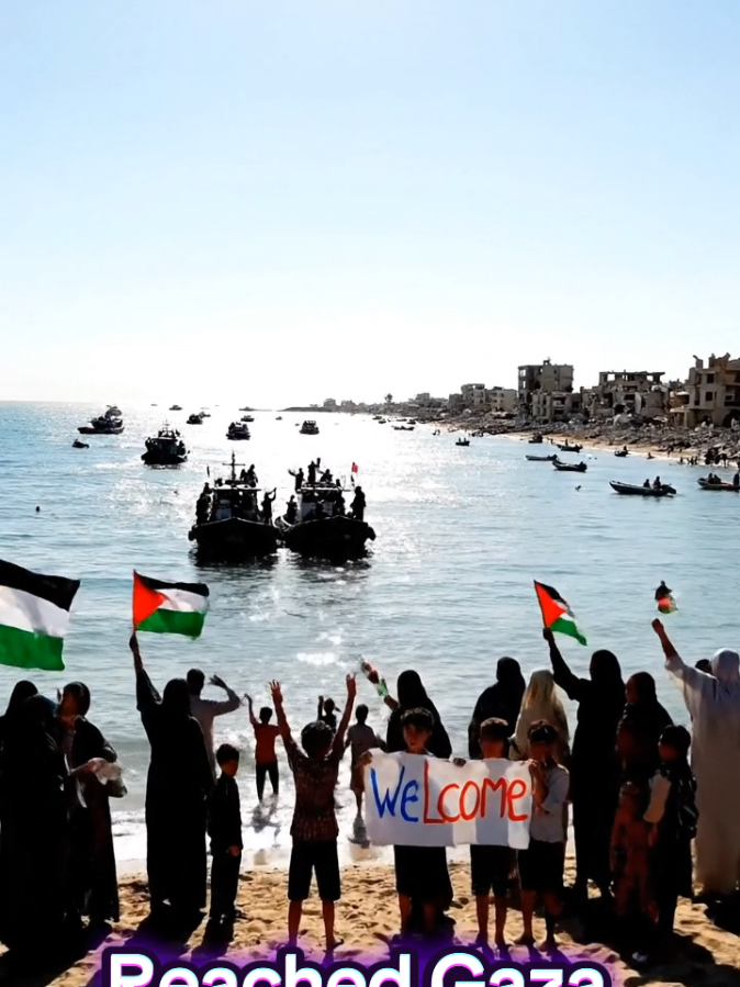 One boat reached Gaza despite Attack Global Flotila Sumud today update Free Palestine All eyes on Gaza #globalsumudflotilatoday #sumudflotilaupdate #freepalestine #alleyesongaza #sumudflotila 