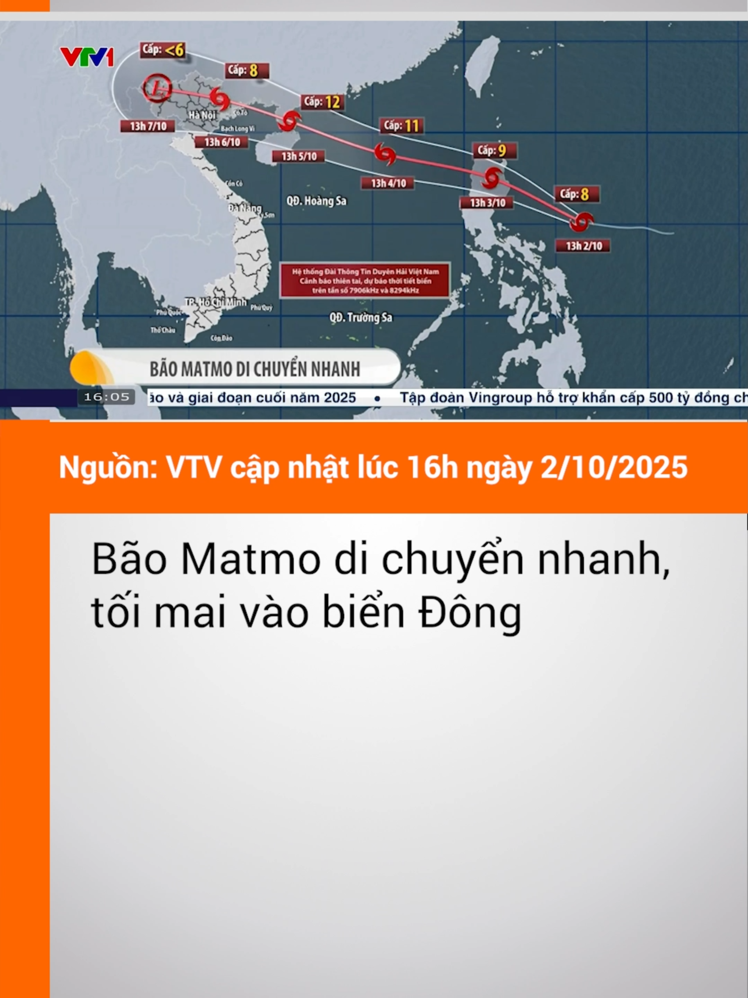 Bão Matmo di chuyển nhanh, tối mai vào biển Đông #bao #tintuc #ttv #truyenhinhthanhhoa