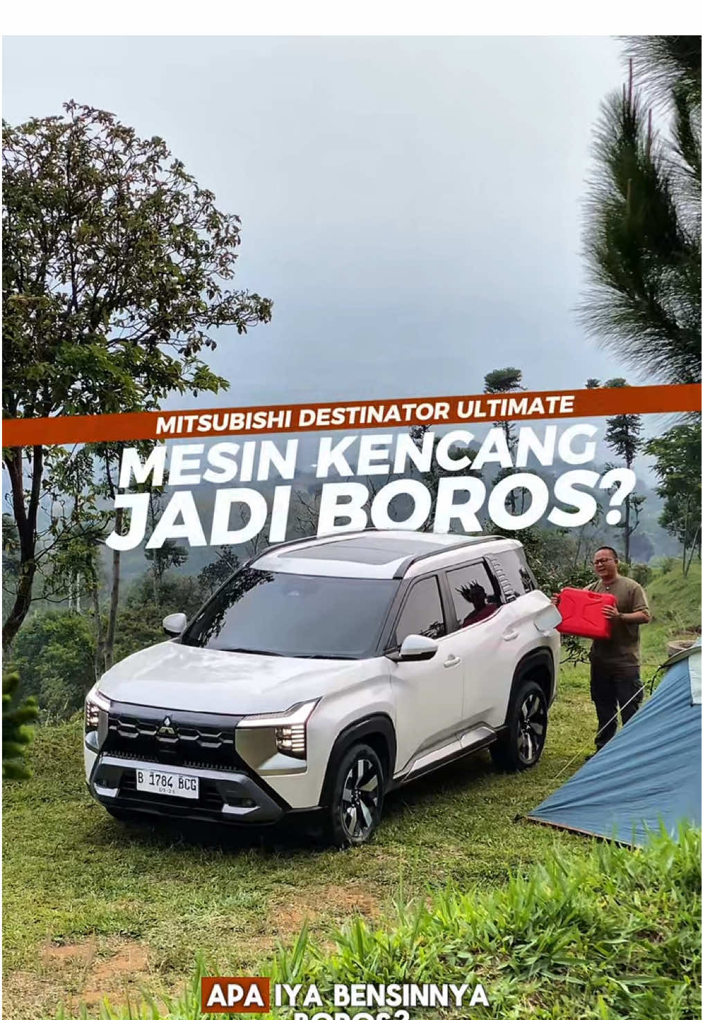 Mobilnya kencang, pakai turbo, tinggi, dan muat 7 orang. Spek kaya gini kira-kira bakal boros bahan bakar gak ya?  @Mitsubishi Motors Indonesia  #mitsubishi #destinator #camping #overland 
