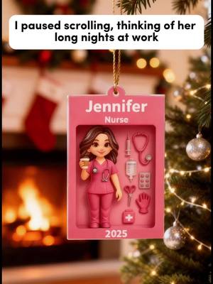 Perfect for nurses or coworkers, it’s a meaningful keepsake that brightens their holiday season ❤️
