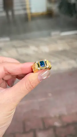 Nhẫn nam đá xanh #nhannam #trangsuc #pajewelrydesign #nhanthietketheoyeucau 
