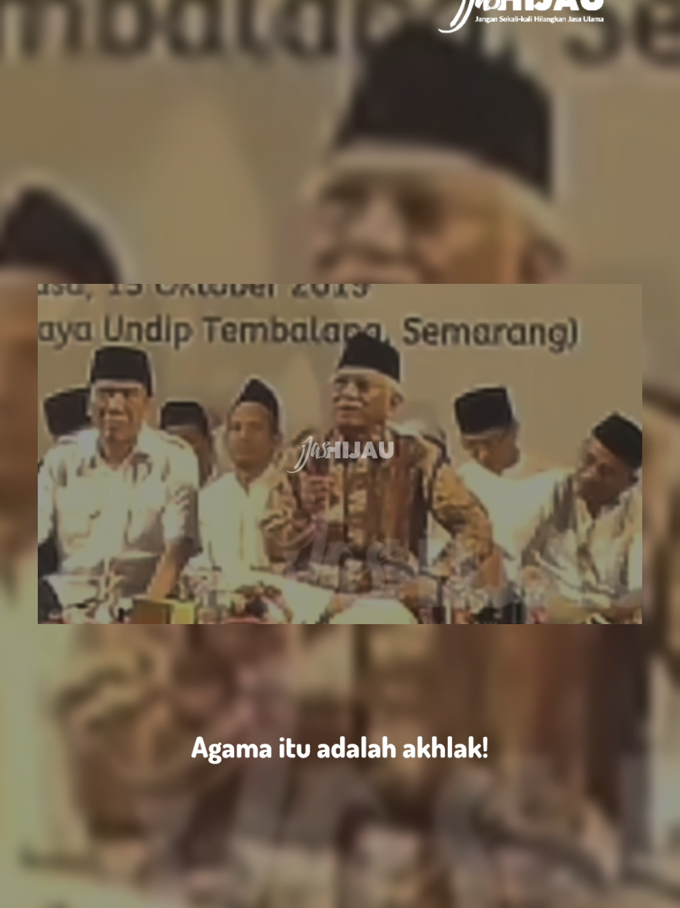 GUS MUS: AGAMA ITU ADALAH AKHLAK, TITIK!  Lengkapnya silakan tonton di channel YouTube Jas Hijau #gusmus #jashijau #akhlak #agama #viral 