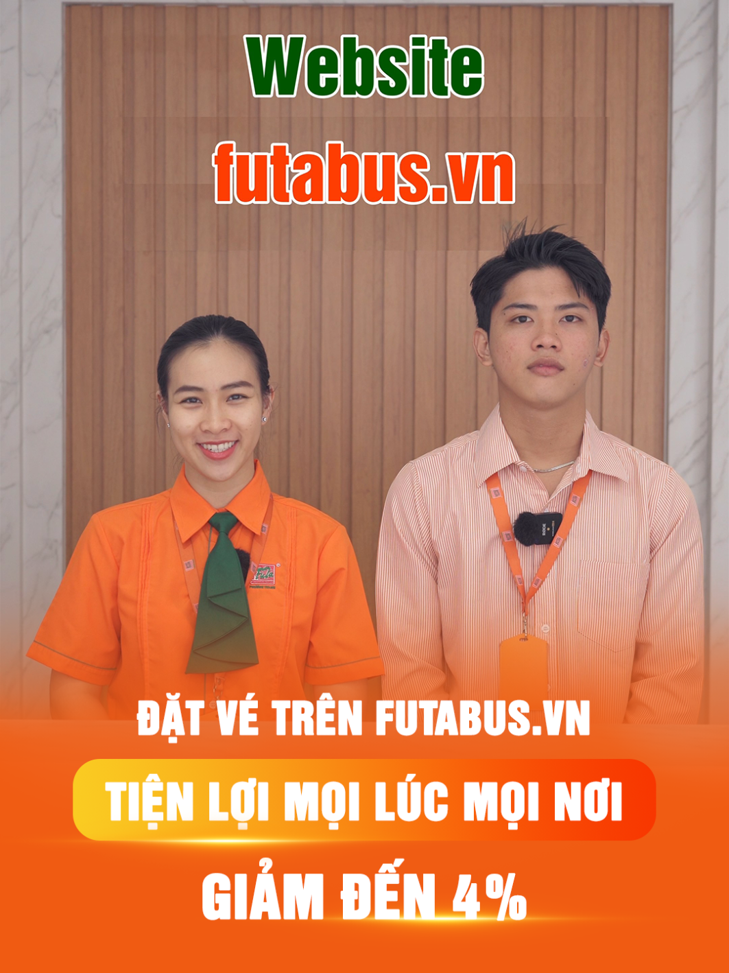 Thao tác đơn giản, đặt vé nhanh chóng trên website futabus.vn lại còn nhận được ưu đãi đến 4%, chỉ với 3 bước: 1️⃣ĐĂNG NHẬP/ĐĂNG KÝ vào website futabus.vn 2️⃣Chọn điểm đi, điểm đến, ngày đi, số vé -> Chọn tuyến xe, chọn ghế ngồi 3️⃣Thanh toán online với mức giá đã được giảm trừ trực tiếp -> Hoàn tất đặt vé 👉Đăng nhập website futabus.vn trên link Bio để đặt vé tiện lợi và hưởng ưu đãi nhé! 🔴LƯU Ý: Áp dụng khi đặt vé online, tài khoản phải đăng nhập mới sử dụng được chương trình khuyến mãi. KHÔNG áp dụng trong các ngày Lễ/Tết #FUTABusLines #xekhachPhuongTrang #VeXePhuongTrang #vexePhuongTrangonline #datvexePhuongTrang 