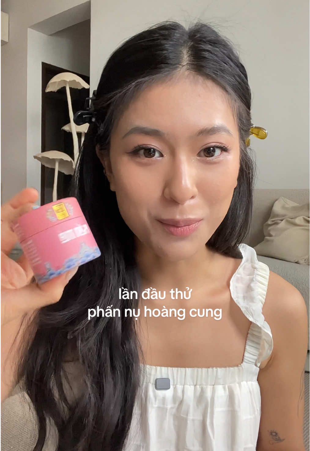 lần đầu thử phấn nụ hoàng cung 😱 #ceci #phuongganh 