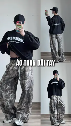Áo thun tay dài #review #fyp #outfit #xuhuong 