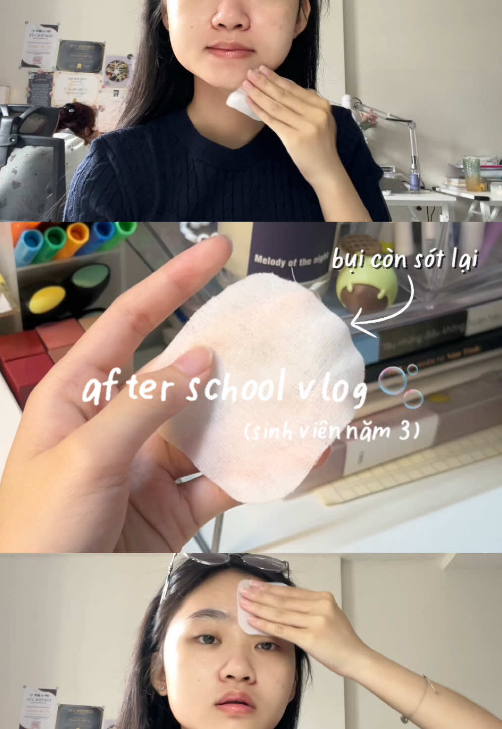 em toner pad vuông này hơi bị okela luôn nha 😋 #studyvlog  #medihealtonerpad #giamthammun #serum #madecassoside