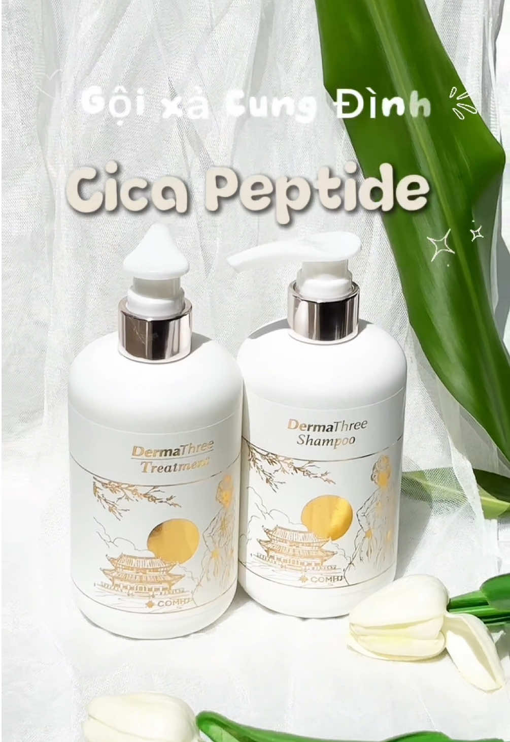 Dầu gội xả Cung Đình Cica peptide. Hãy tận hưởng nghi lễ gội xả hoàng cung ngay tại nhà nhé chị em 🛒👇🏻#goixahoangcung #goixatrilieu #goixachuanhan #goixatrilieuhoangcungcicapeptide #chamsoctoc 