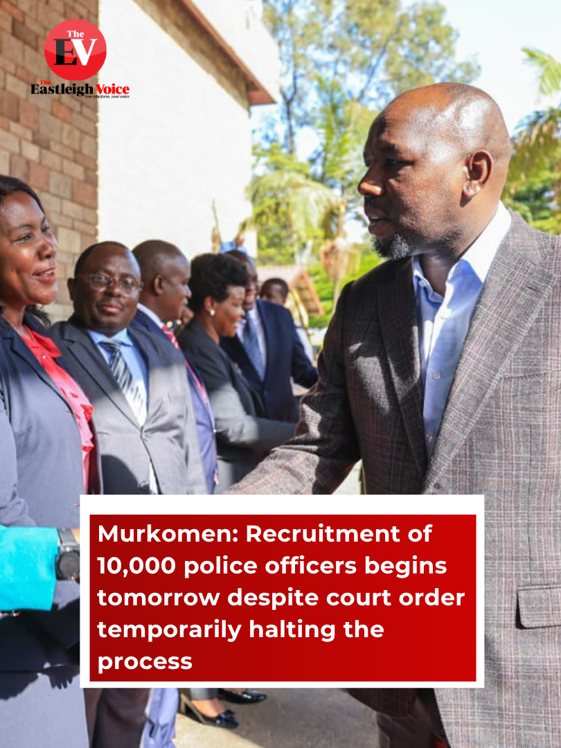 Interior CS Murkomen: Recruitment of 10,000 police officers begins tomorrow. I am aware that a court order has temporarily halted the process, but I believe the matter will be resolved quickly. The recruitment is critical for national security.