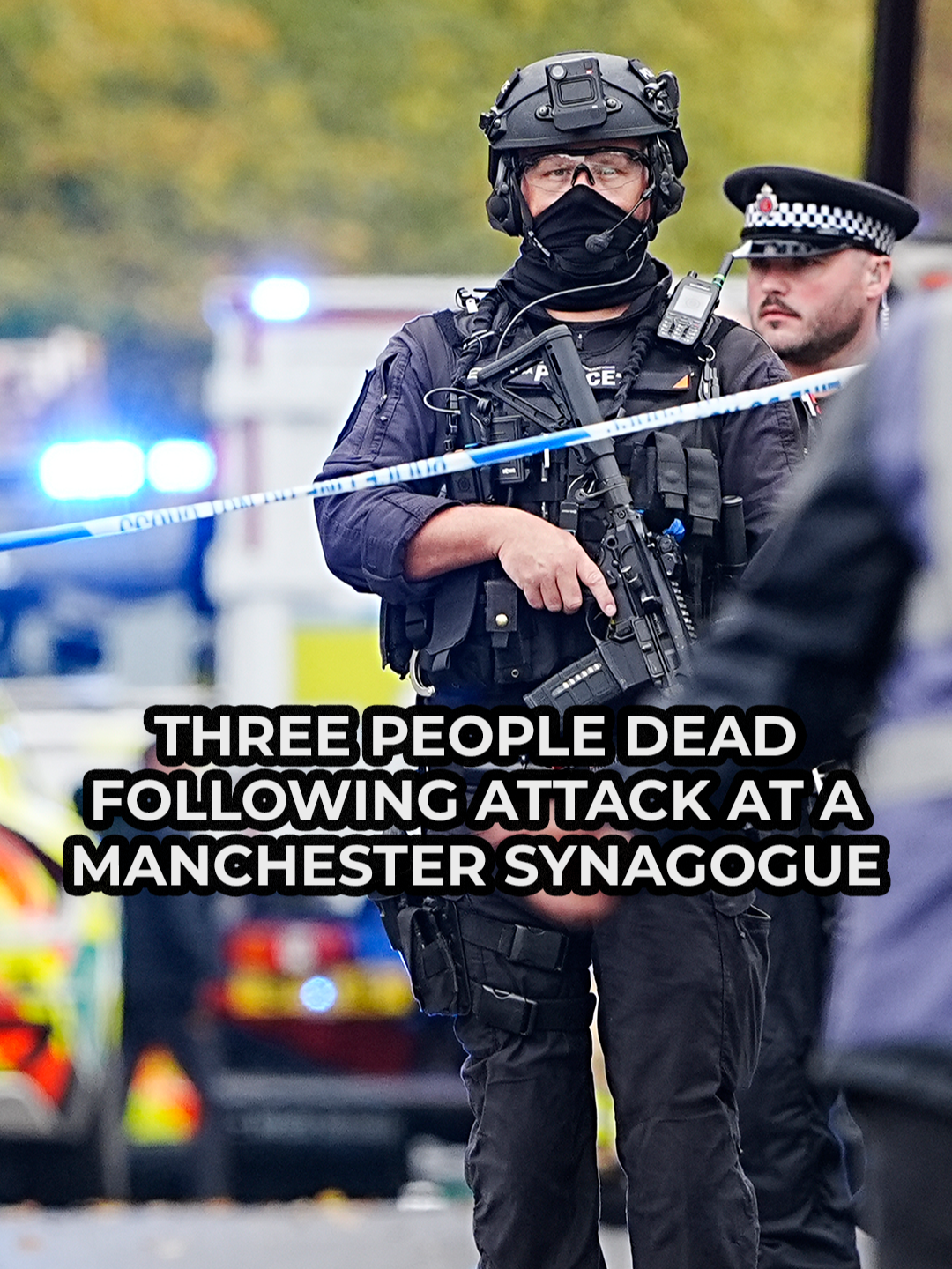 Three people have died, including a suspect, after an attack at a Manchester synagogue. Greater Manchester Police has confirmed two members of the public have died following the incident at Heaton Park Hebrew Congregation Synagogue on Middleton Road, Crumpsall this morning. #BreakingNews #Manchester #uknews #GBNews