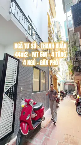 NGÃ TƯ SỞ - THANH XUÂN - 44m2 - MT 6M - 4 TẦNG - 4 NGỦ - GẦN PHỐ #batdongsan #hungnguyenland  