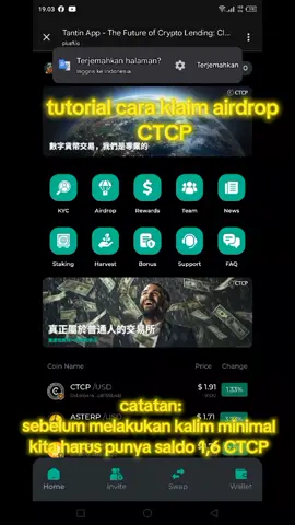 tutorial cara klaim airdrop CTCP 😊  #ctcplus #fypシ゚viral #CTCP #itlg #ITLG 