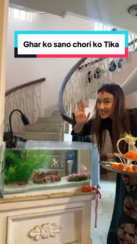 happy tika 🐟🌺 bhagyamani mero cuties 😋 #HappyDashain#tikaday#dashainspecial 