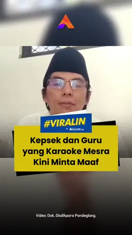 Melalui video klarifikasi yang dirilis Dinas Pendidikan, Kepemudaan, dan Olahraga (Disdikpora) Pandeglang, keduanya menyampaikan permintaan maaf atas tindakan yang dianggap tidak pantas. Menurutnya, kegiatan itu awalnya berkaitan dengan pengecekan dan penerimaan barang berupa Smart Board interaktif, namun berujung pada kegiatan bernyanyi bersama. Ia pun mengaku bertanggung jawab penuh atas perbuatannya dan berkomitmen tidak akan mengulangi kesalahan serupa di masa mendatang. 🎥: Dok. Disdikpora Pandeglang. #viral #guru #asn #pandeglang #akuratco