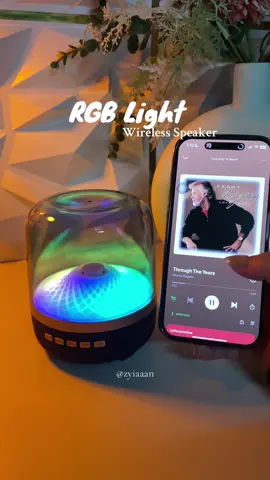 RGB Light Wireless Bluetooth Speaker ✨ #wirelessspeaker #bluetoothspeaker #speaker #rgblights #fyp 