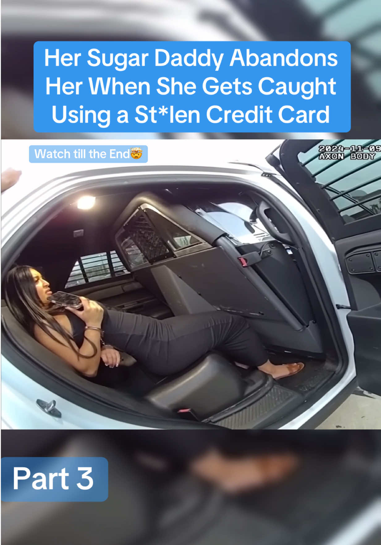 Her Sugar Daddy Abandons Her When She Gets Caught Using a St*len Credit Card#viral #fyp #explorepage #police #trending 