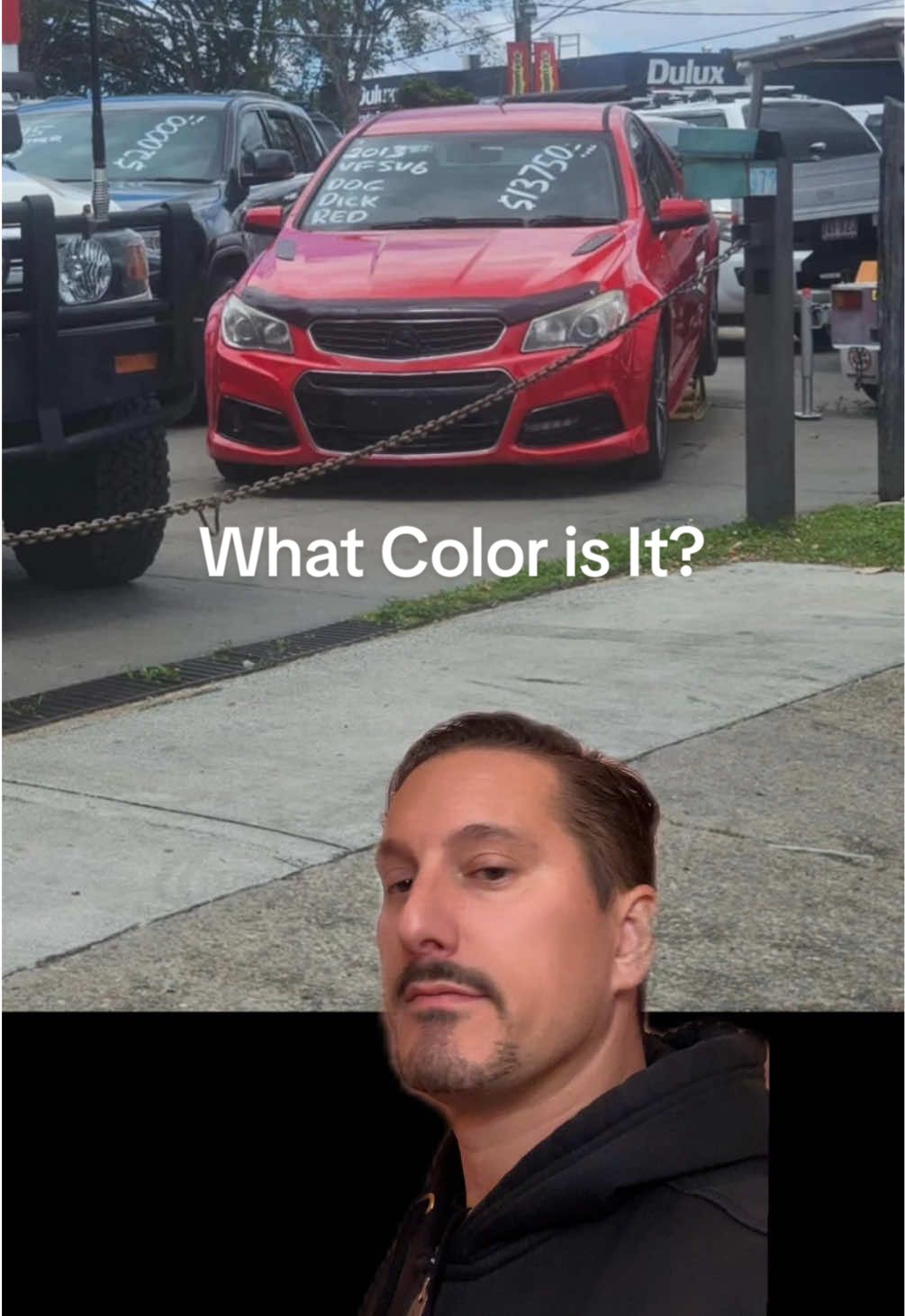 What color Is it? #greenscreen #fyp #trending #tiktok #red #car #cars #carsoftiktok #nobo #lol #what #wow #omg 