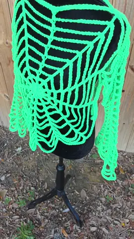 🕷🕸 Small Spiderweb Mesh Top in Neon Green  Available Now #alternativecrochettiktok #halloweencrochet #gothcrochet #alternativecrochet #fiberartist 